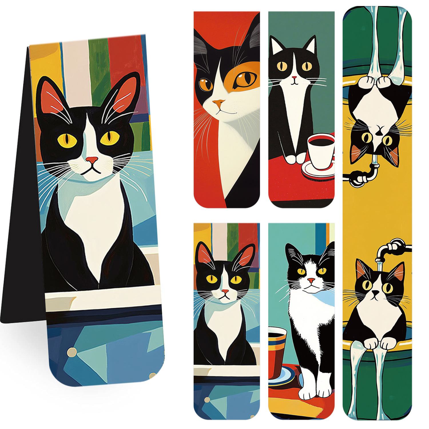 5Pcs/Set Cute Cat Magnetic Boo - Bookmark Magnetic Clip reseña y precio