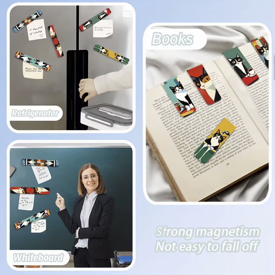 5Pcs/Set Cute Cat Magnetic Boo - Bookmark Magnetic Clip reseña y precio