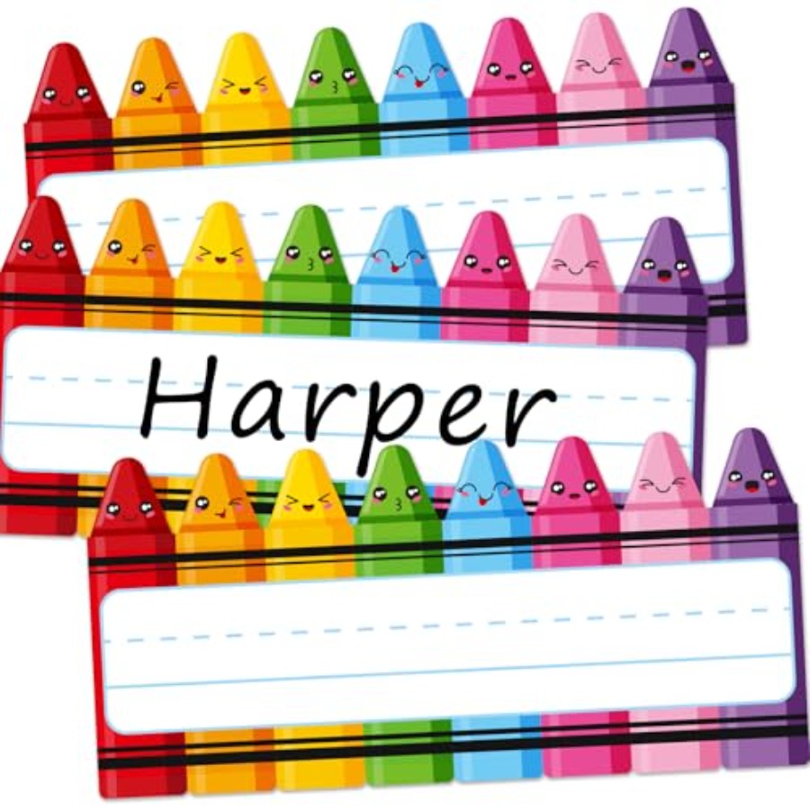 60Pcs s Name Tags Cartoon Expr - Desk Name Plate reseña y precio