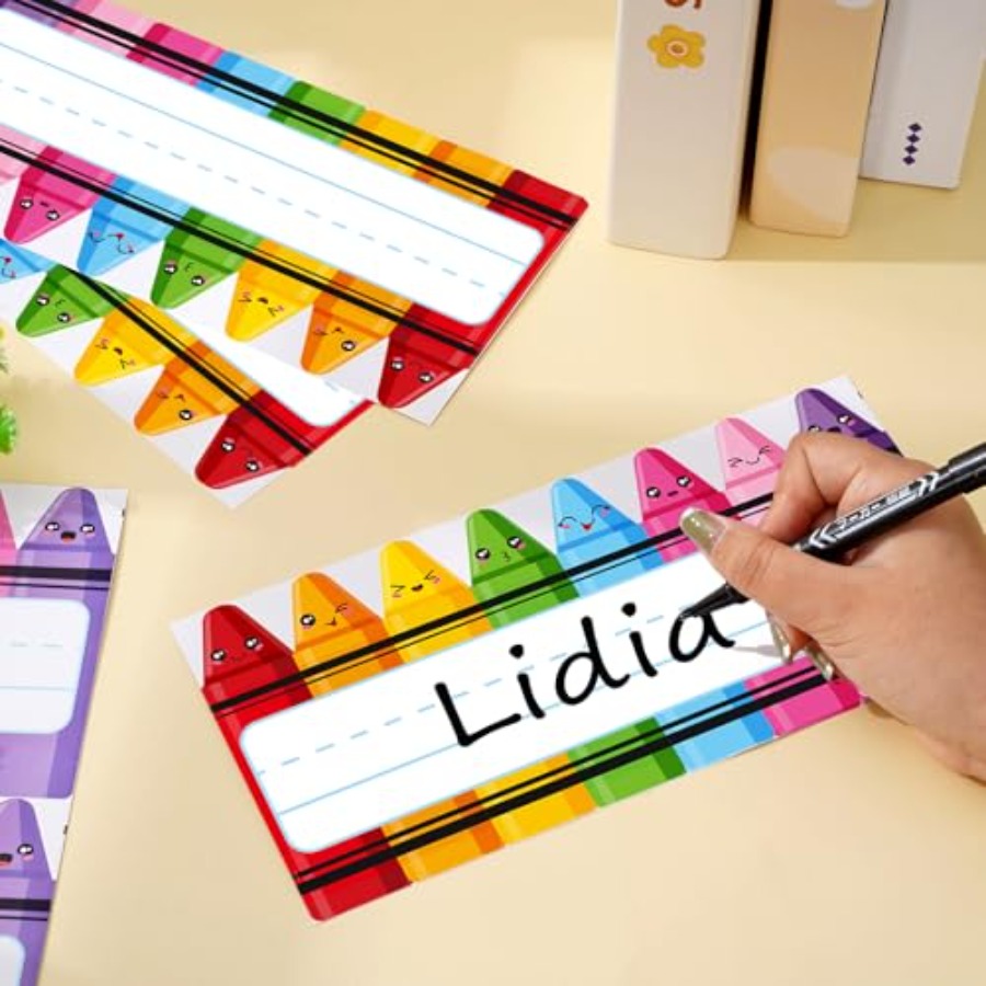60Pcs s Name Tags Cartoon Expr - Desk Name Plate reseña y precio