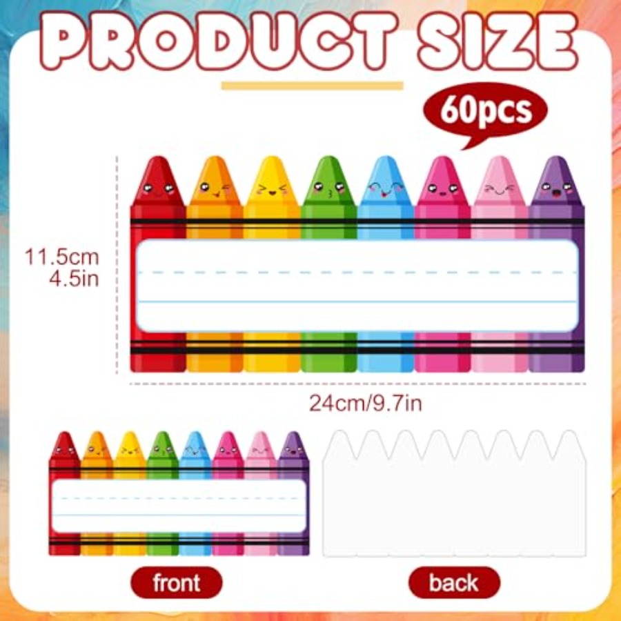60Pcs s Name Tags Cartoon Expr - Desk Name Plate reseña y precio
