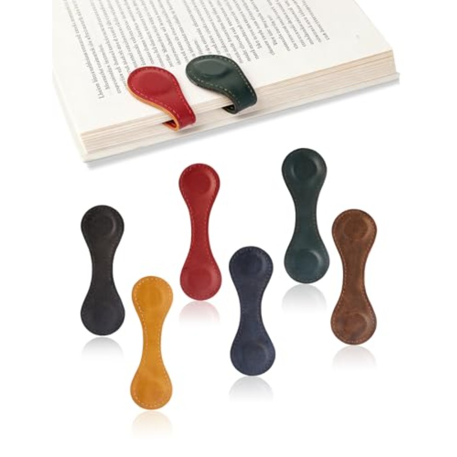 6 PCS Magnetic Leather Bookmar - Bookmark Magnetic Clip reseña y precio