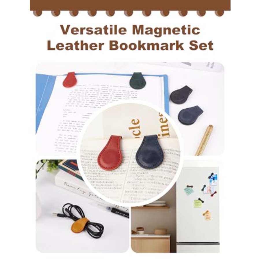 6 PCS Magnetic Leather Bookmar - Bookmark Magnetic Clip reseña y precio