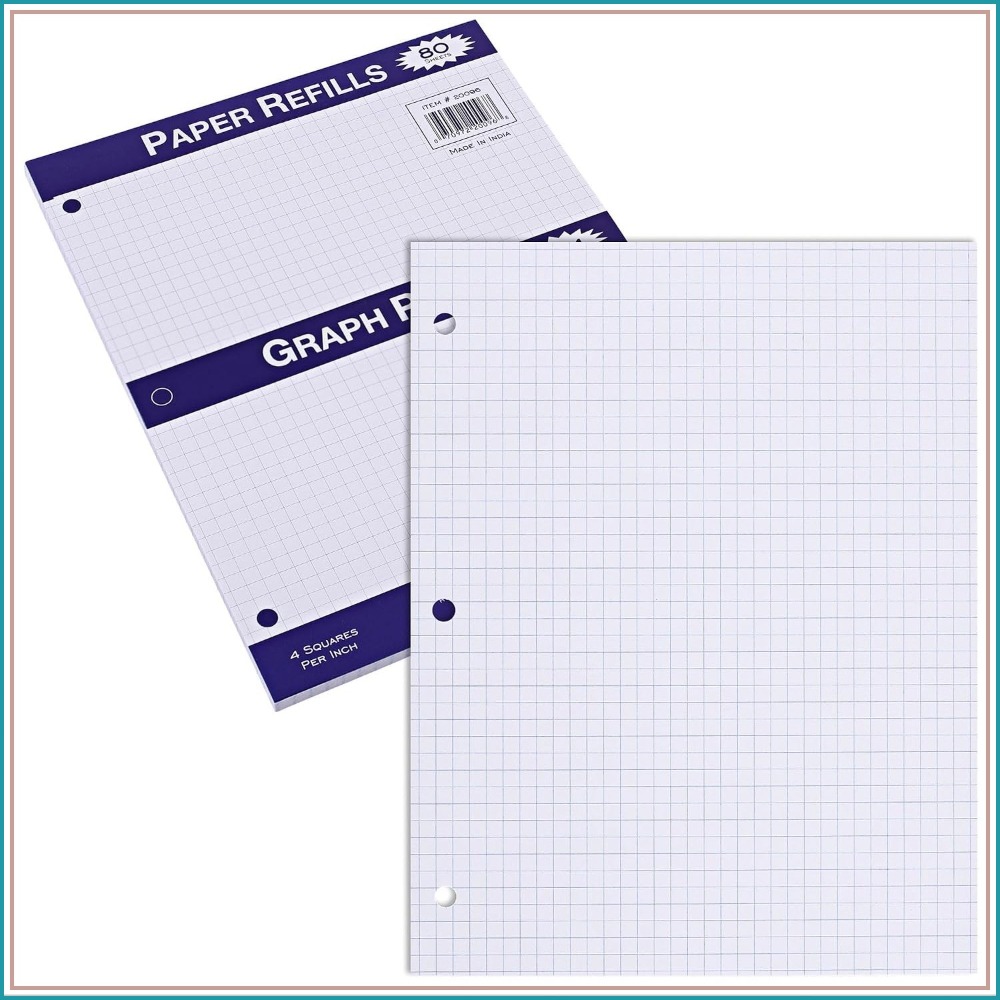 11x8.5 Graph Paper, 4x4 Grid,  - Paper Punch 3 Hole reseña y precio