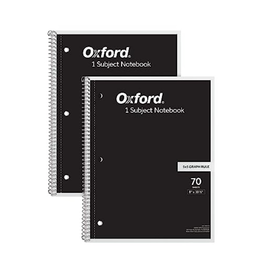 Spiral Notebook 2 Pack, 1 Subj - Paper Punch 3 Hole reseña y precio
