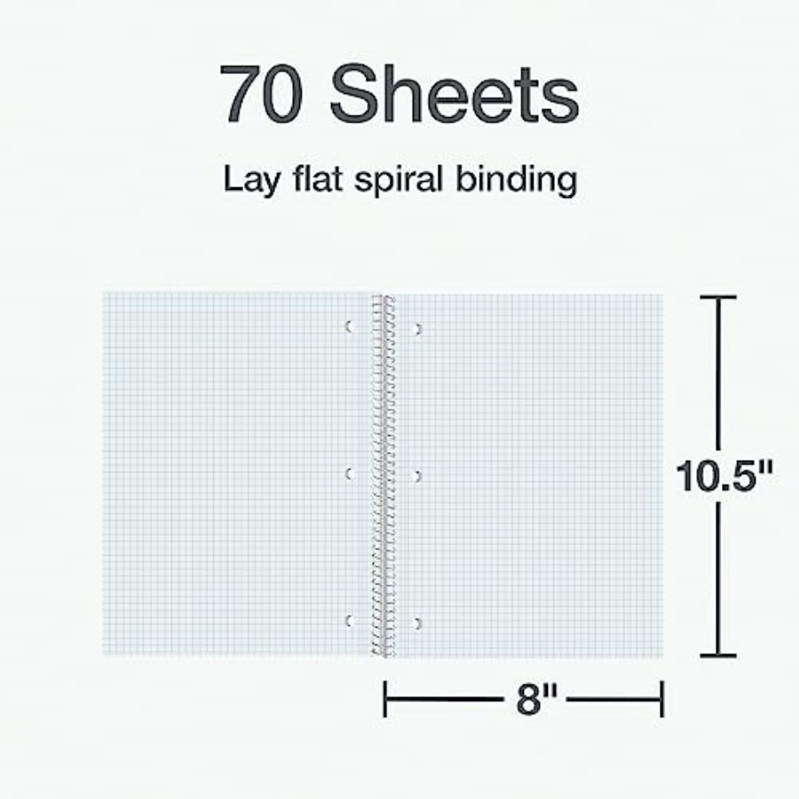 Spiral Notebook 2 Pack, 1 Subj - Paper Punch 3 Hole reseña y precio
