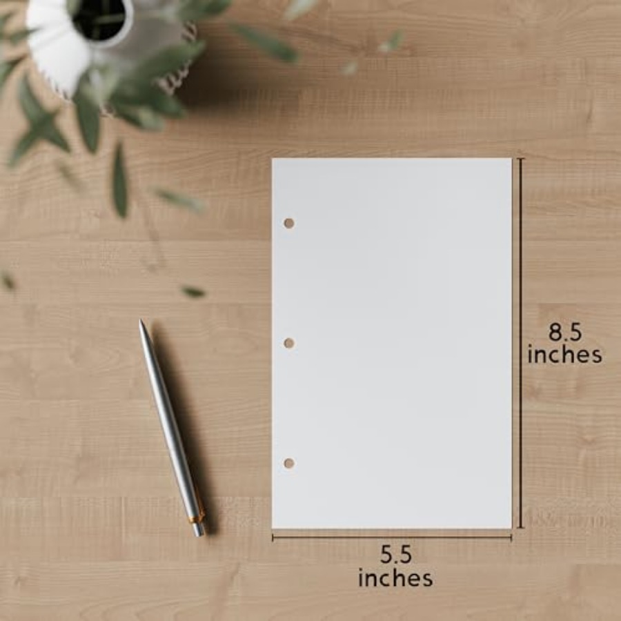 Half Letter Blank Paper, 3-Hol - Paper Punch 3 Hole reseña y precio