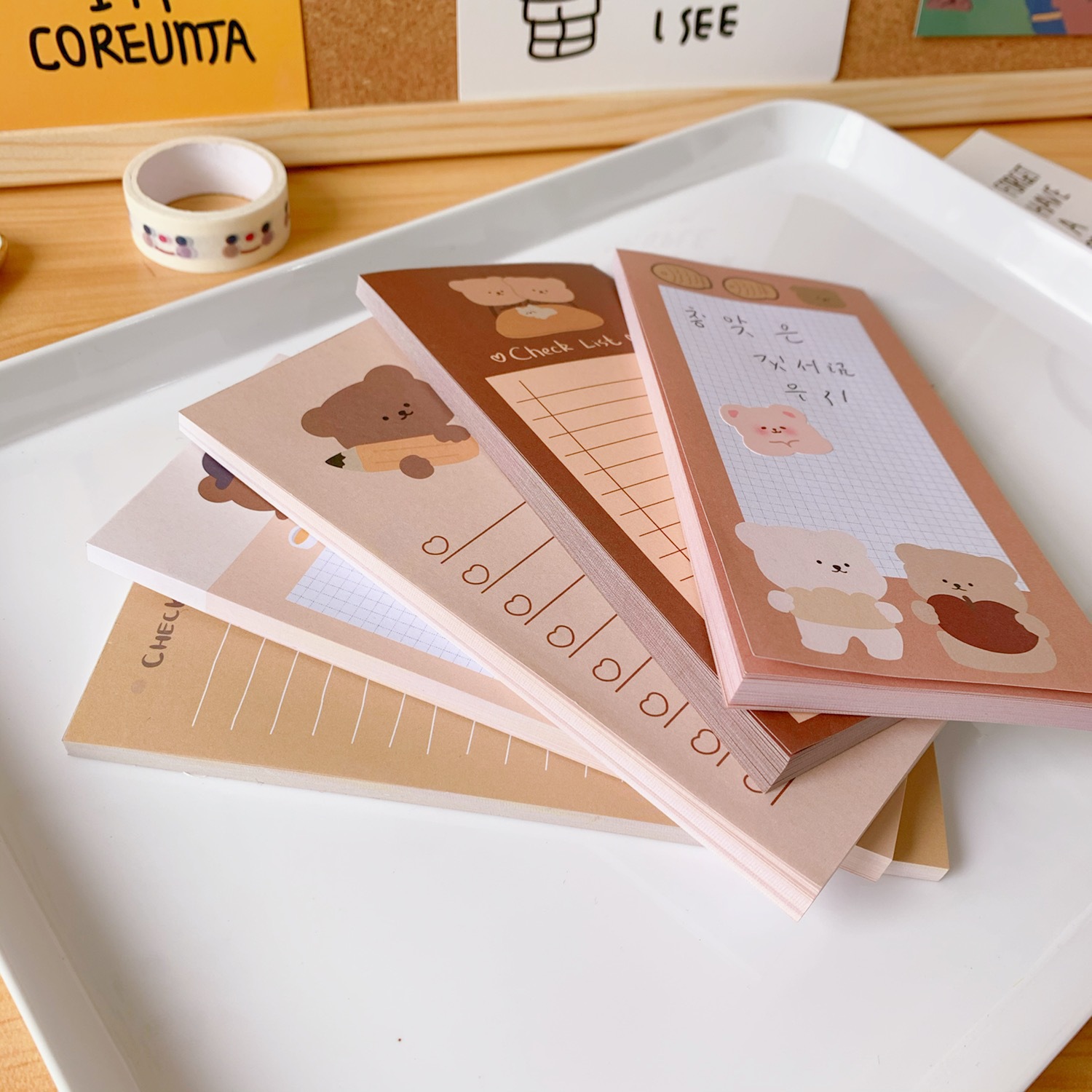 Kawaii Cute Korean Cookie Bear - Office Stationery Supply List reseña y precio