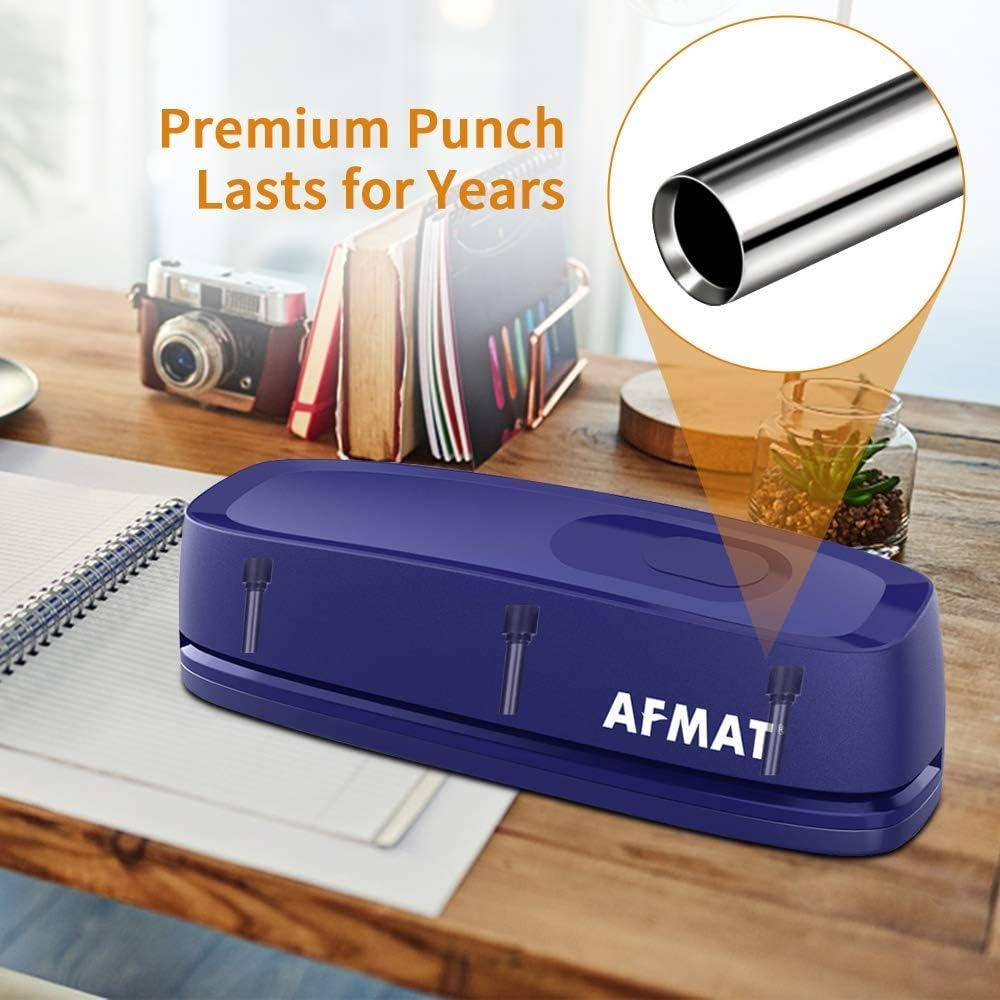 AFMAT 3 Hole Punch Heavy Duty, - Paper Punch 3 Hole reseña y precio