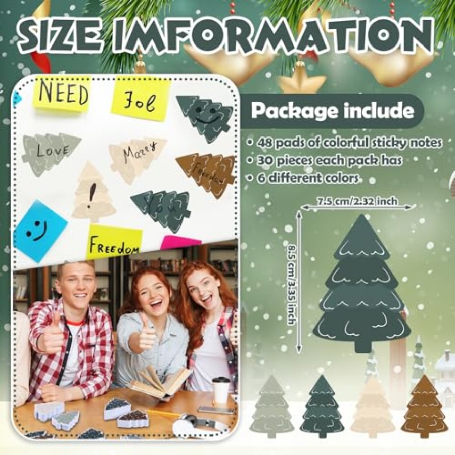 48 Pads 1440 Sheets Christmas  - Memo Pad Sticky reseña y precio