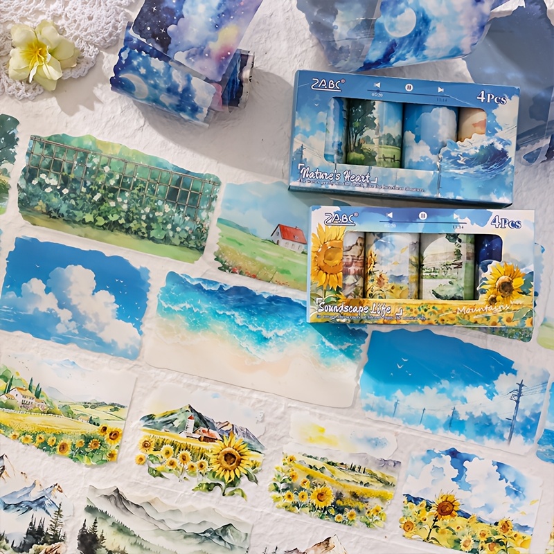 4Roll Landscape Pattern Decora - Memo Pad Sticky reseña y precio