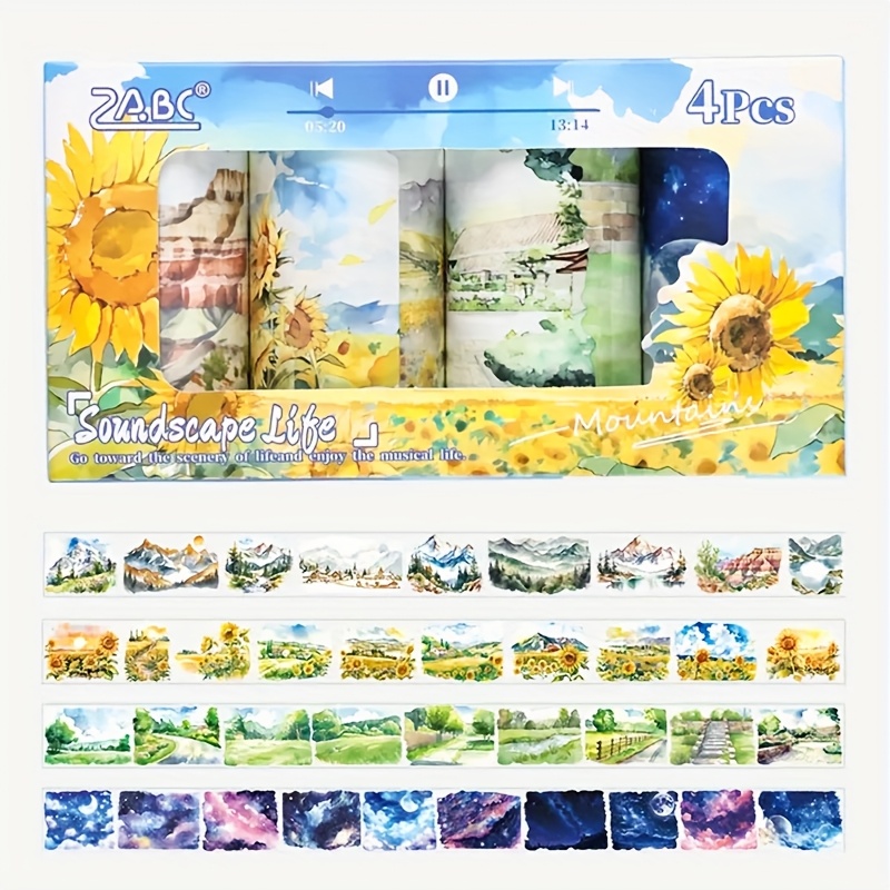 4Roll Landscape Pattern Decora - Memo Pad Sticky reseña y precio