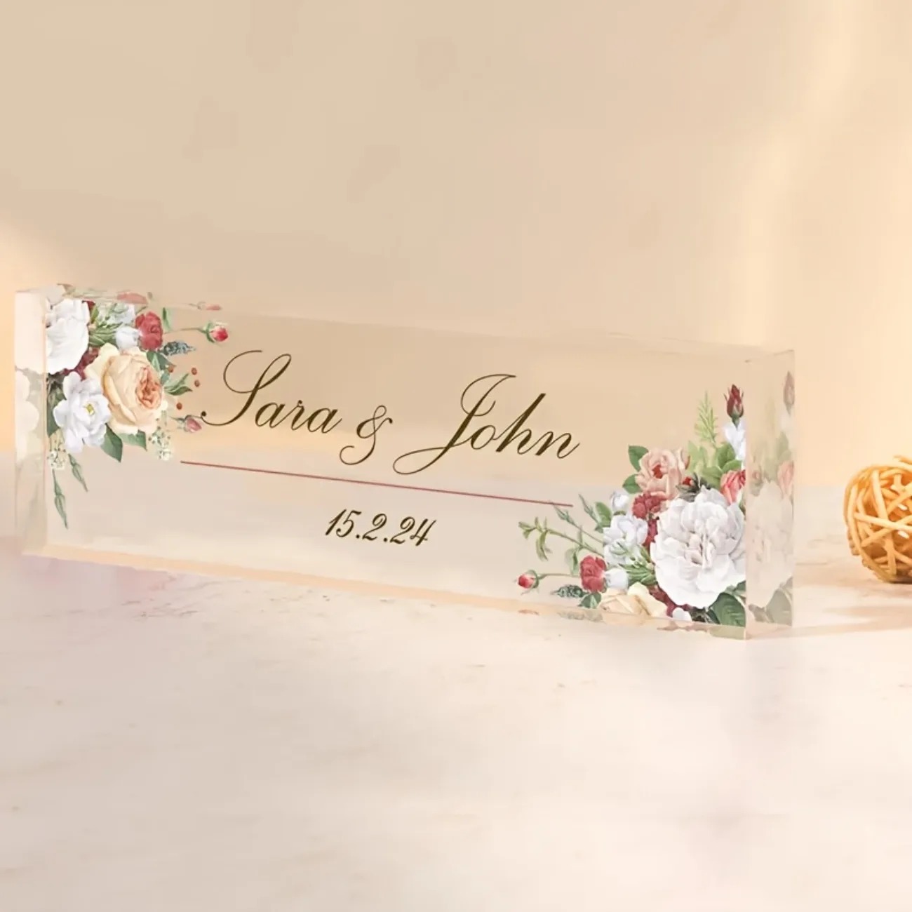 Custom 2D Flat Acrylic Desk Na - Desk Name Plate reseña y precio