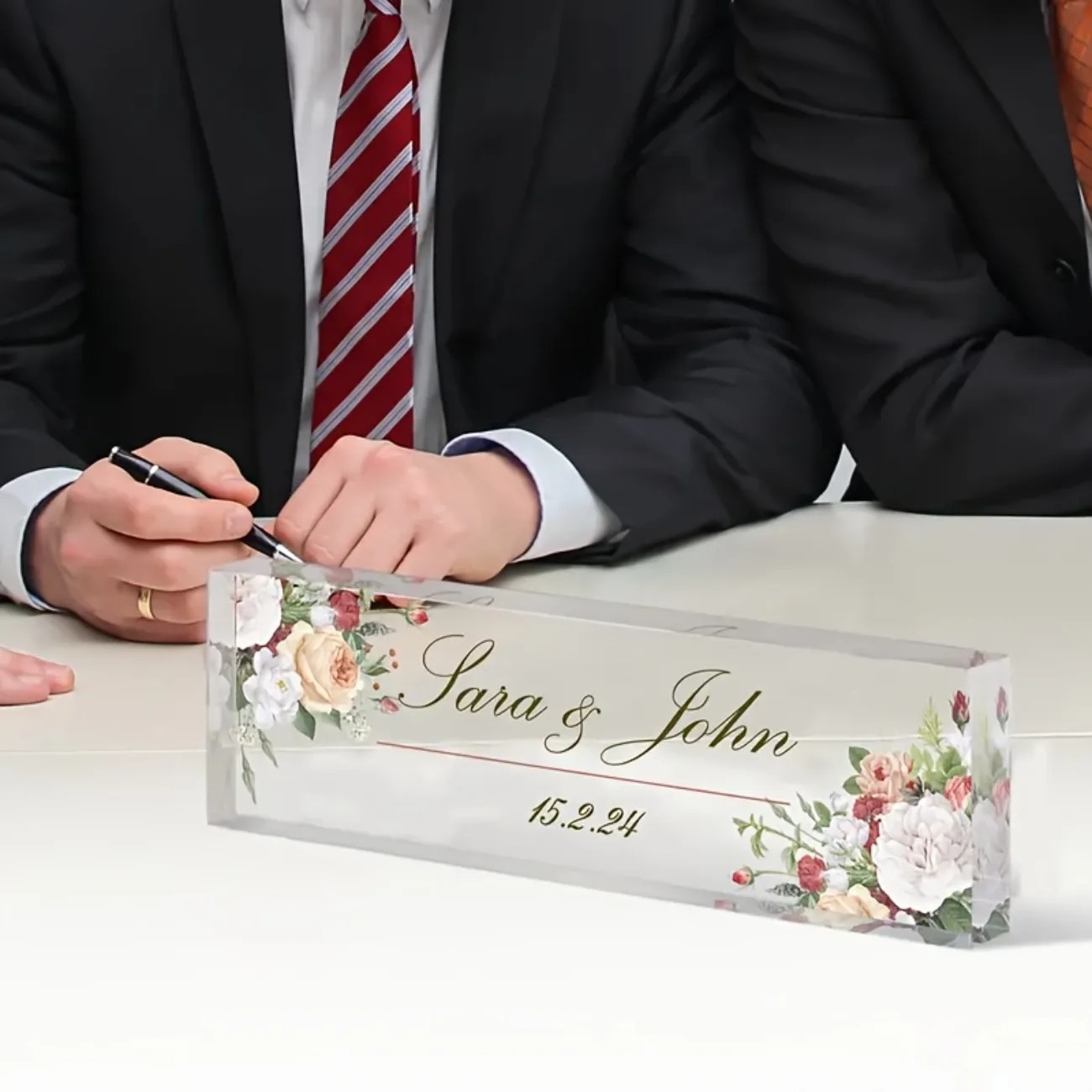 Custom 2D Flat Acrylic Desk Na - Desk Name Plate reseña y precio