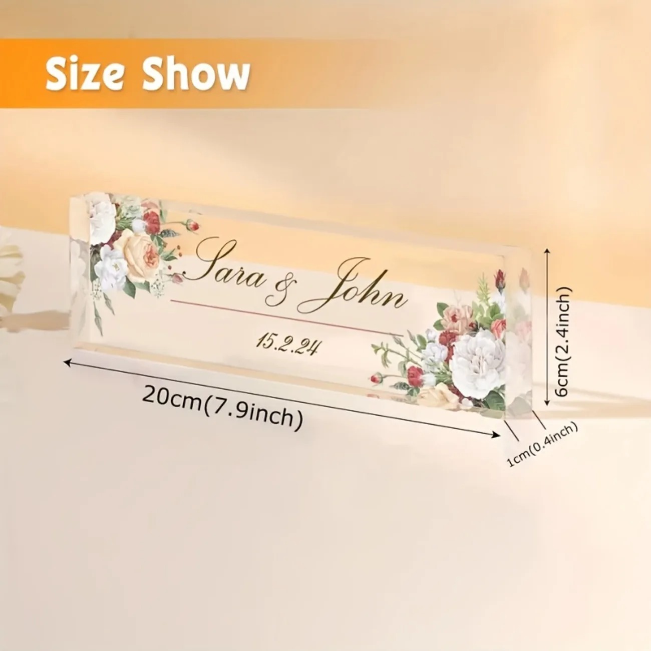 Custom 2D Flat Acrylic Desk Na - Desk Name Plate reseña y precio