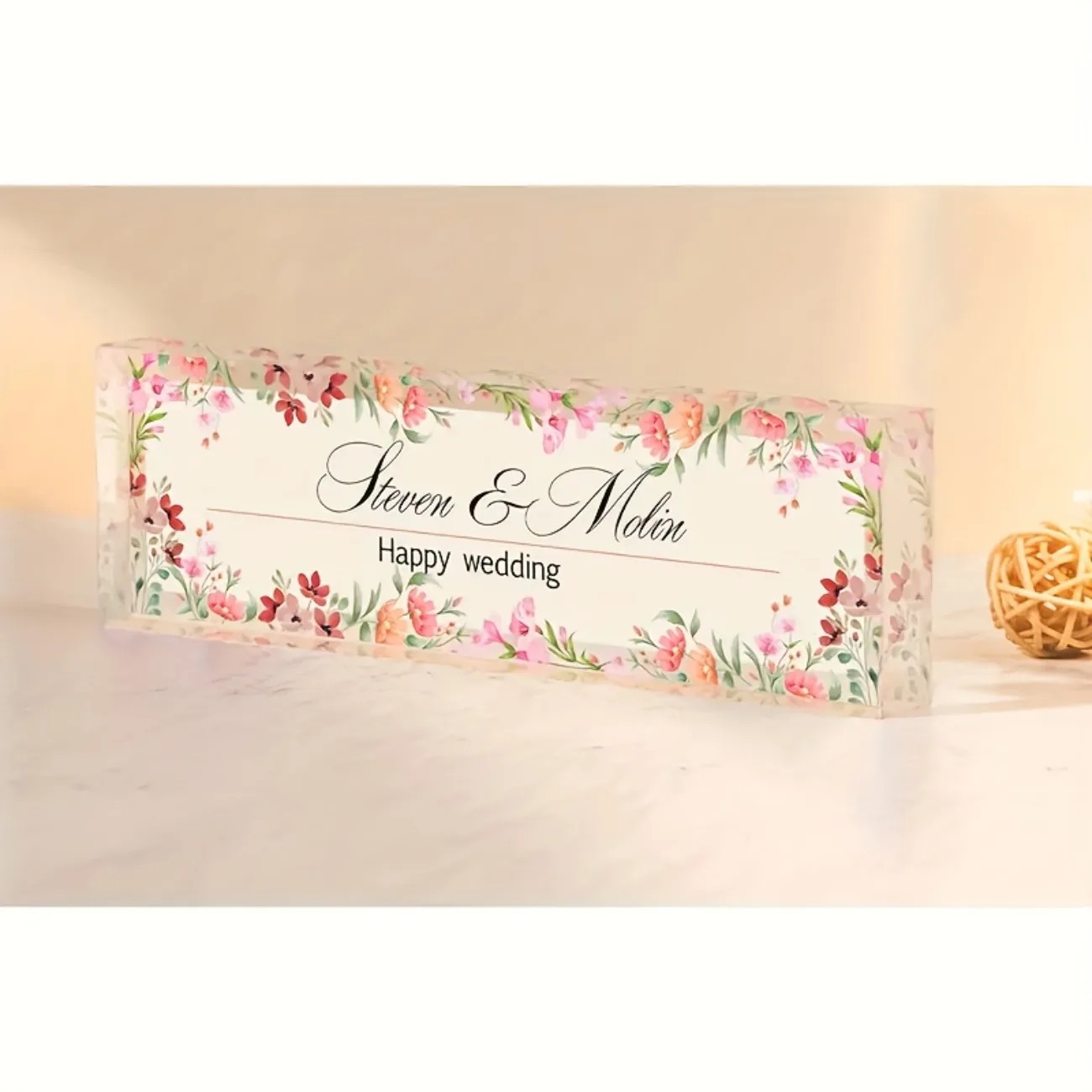 Customizable 2D Acrylic Desk N - Desk Name Plate reseña y precio